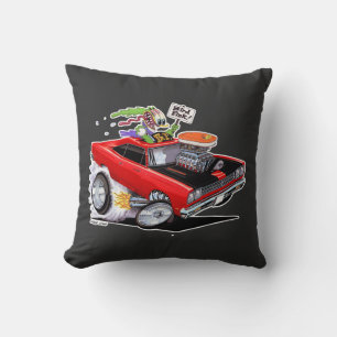 Vince Crain BIRD FINK 1969 red muscle car Cushion
