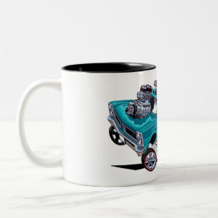 Vince Crain GOATINATOR blue 1965 GTO Two-Tone Coffee Mug