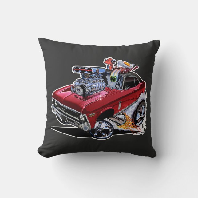 Vince Crains High Octane Art, 1970 Chevy Nova Cushion (Front)
