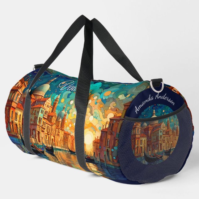 Vince Landscape Italy Travel & Gym Duffle Bag (Right Corner)