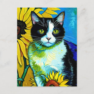 Vincent Cat Gogh Postcard