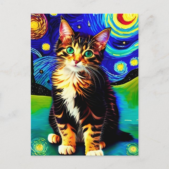 Vincent Cat Gogh Postcard (Front)