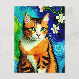 Vincent Cat Gogh Postcard