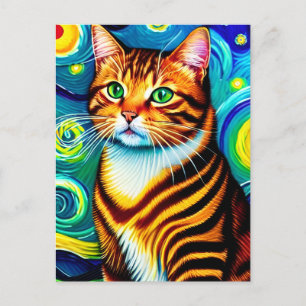 Vincent Cat Gogh Postcard