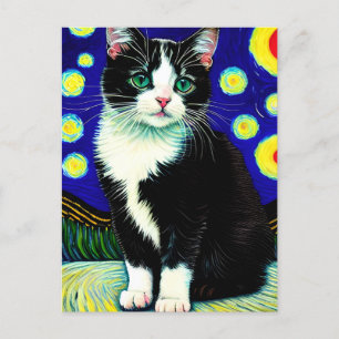 Vincent Cat Gogh Postcard