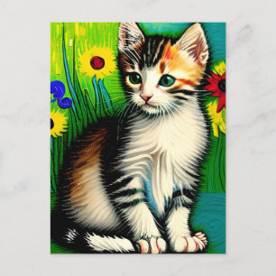 Vincent Cat Gogh Postcard