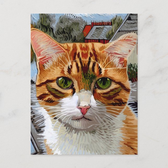 Vincent Cat Gogh Postcard (Front)