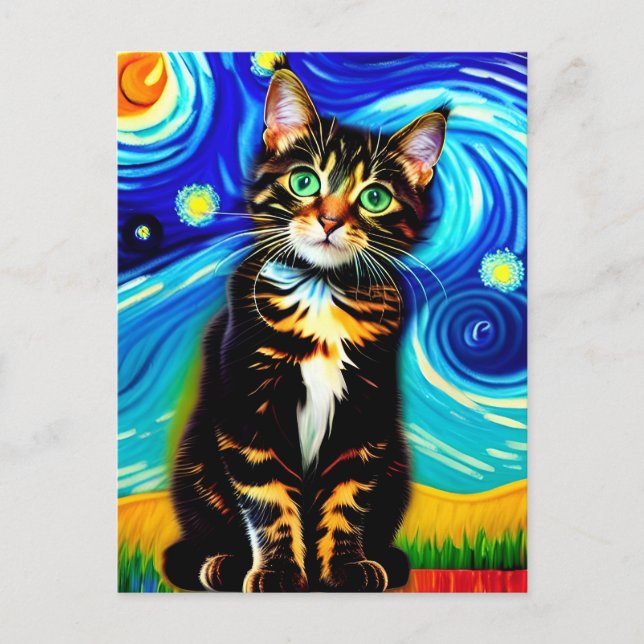 Vincent Cat Gogh Postcard (Front)