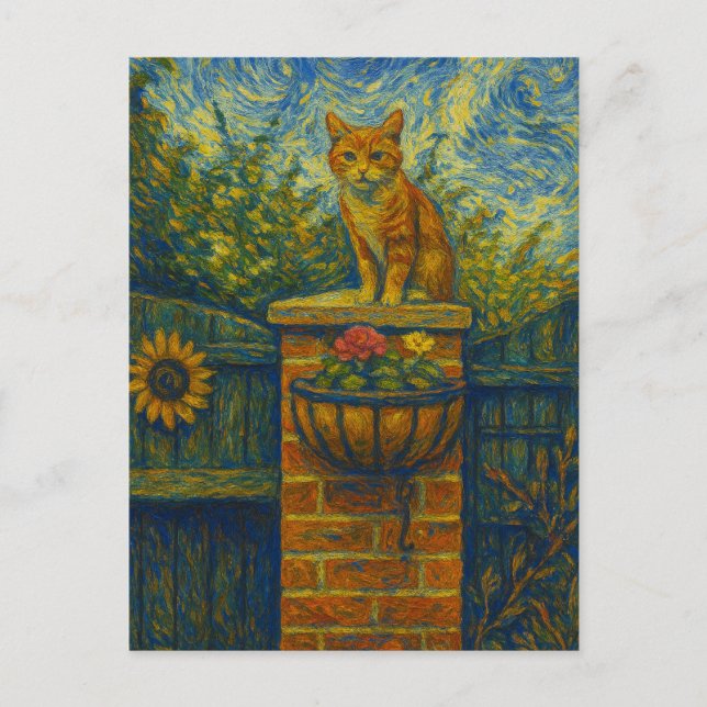 Vincent Cat Gogh Postcard (Front)