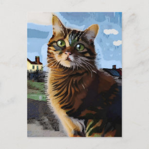 Vincent Cat Gogh Postcard