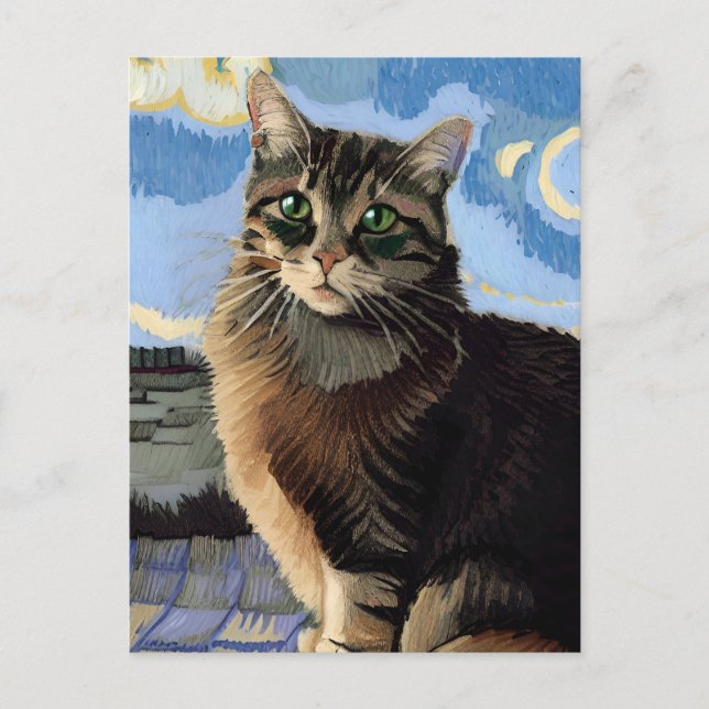 Vincent Cat Gogh Postcard (Front)