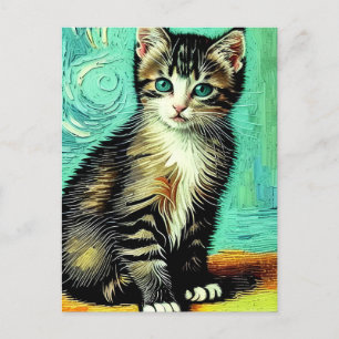 Vincent Cat Gogh Postcard