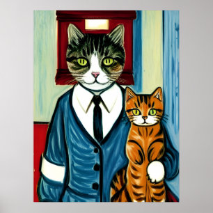 Vincent Cat Gogh Poster