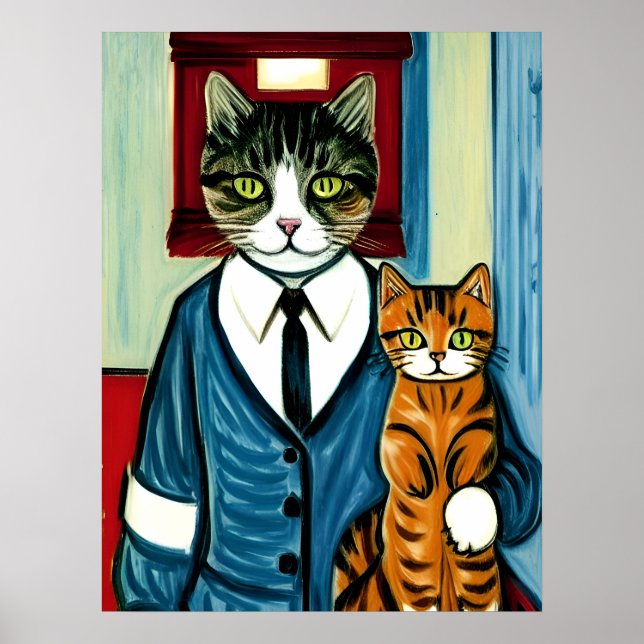 Vincent Cat Gogh Poster (Front)