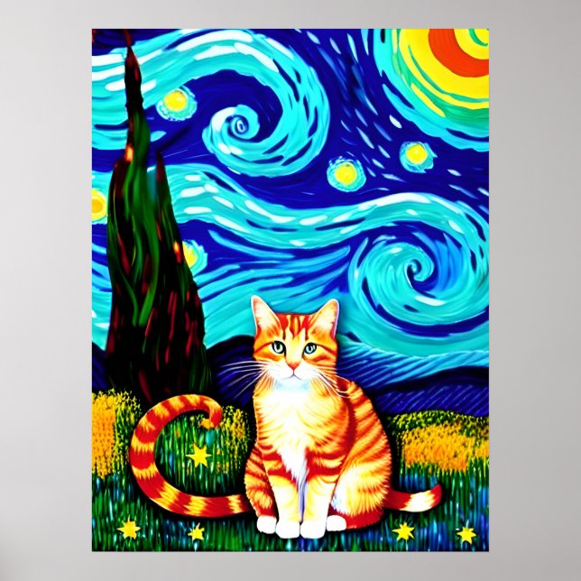 Vincent Cat Gogh Poster (Front)
