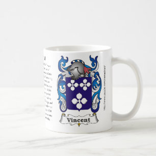 Vincent Family Coat of Arms mug
