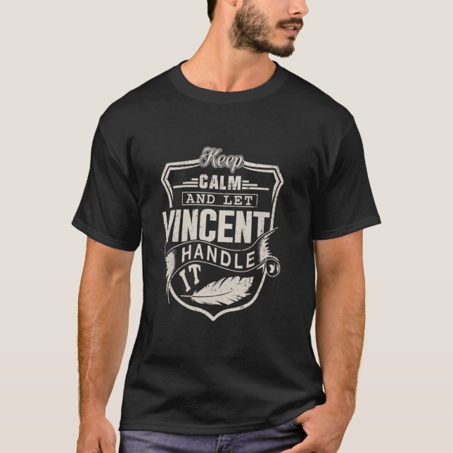 Vincent First Name Shirt Vincent Name Birthday (Front)