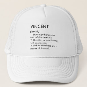 Vincent name, Editable name, Custom name Trucker Hat