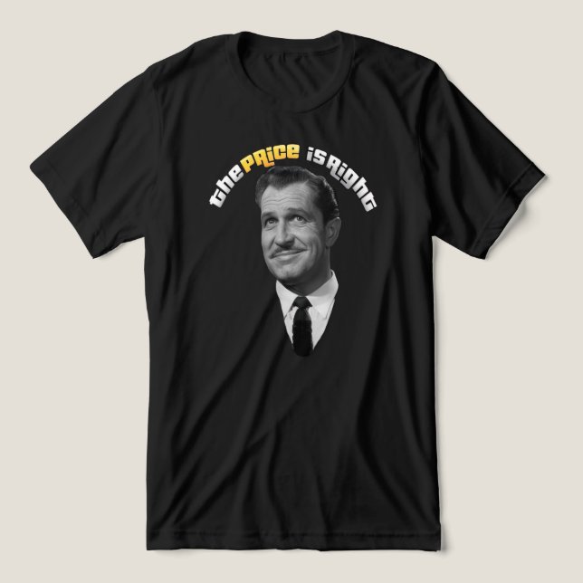 Vincent Price is Right Tri-Blend Shirt (Design Front)