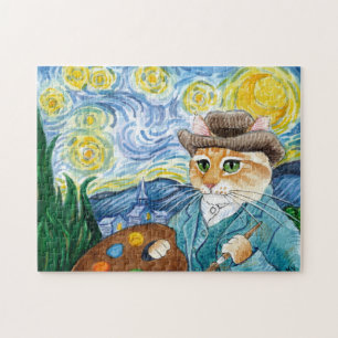 Vincent the Cat, Starry Night spoof jigsaw puzzle