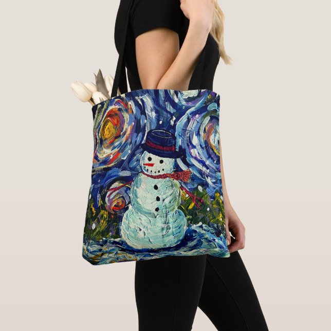 Vincent the Snowman Tote Bag (Close Up)