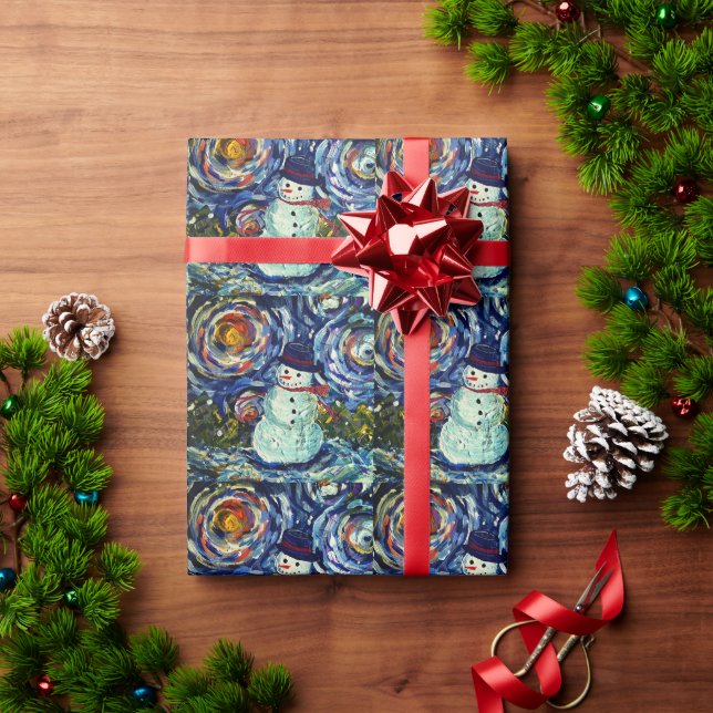 Vincent the Snowman wrapping papper Wrapping Paper (Holiday Gift)