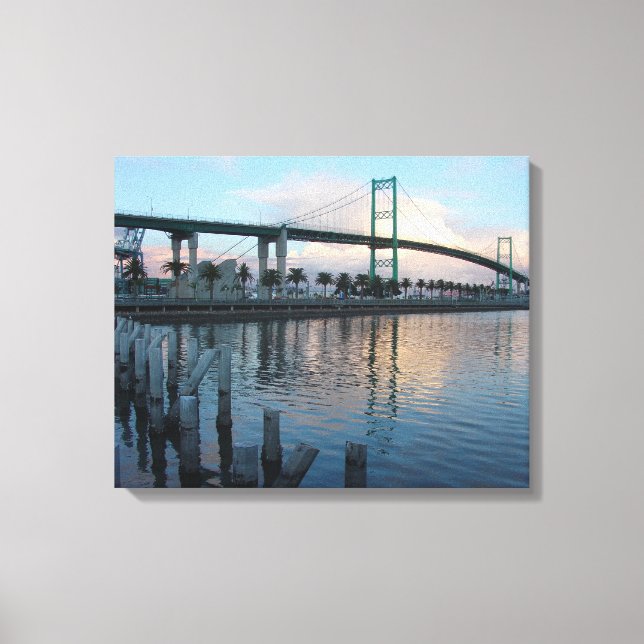 Vincent Thomas Bridge San Pedro Canvas Print (Front)