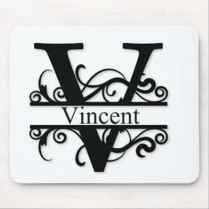 Vincent V Monogram Mouse Mat