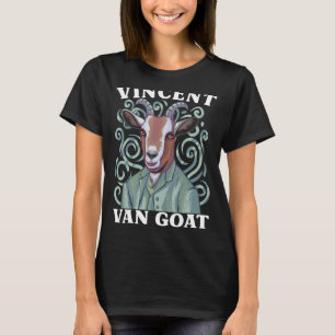 Vincent Van Goat Funny Van Gogh Art Pun Humour Gag T-Shirt