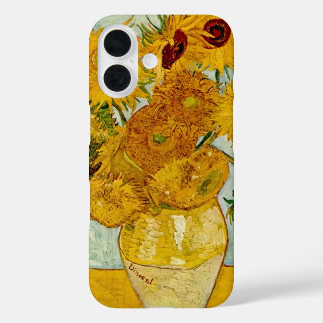 Vincent Van Gogh 12 Sunflowers Impressionist Case-Mate iPhone Case (Back)