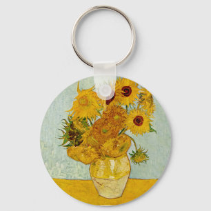 Vincent Van Gogh 12 Sunflowers Impressionist Key Ring