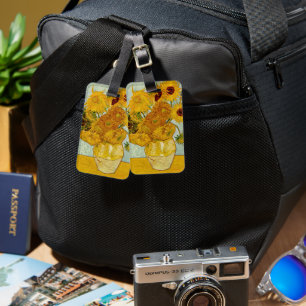 Vincent Van Gogh 12 Sunflowers Impressionist Luggage Tag