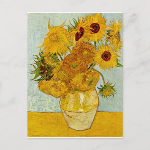 Vincent Van Gogh 12 Sunflowers Impressionist Postcard