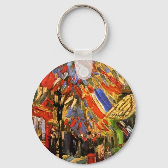 Vincent Van Gogh - 14th Of July Celebration Key Ring (Front)