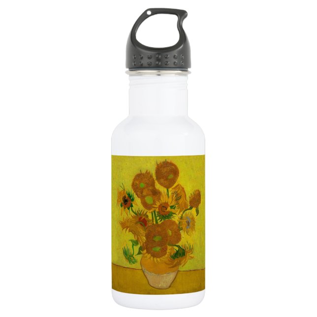 Vincent Van Gogh 15 Sunflowers Painting 532 Ml Water Bottle (Front)