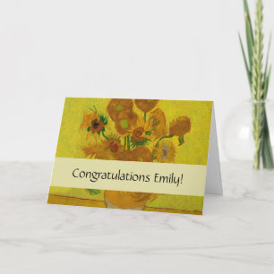 Vincent Van Gogh 15 Sunflowers Painting Card