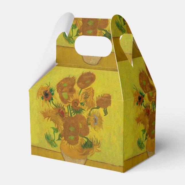 Vincent Van Gogh 15 Sunflowers Painting Favour Box (Front Side)