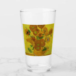 Vincent Van Gogh 15 Sunflowers Painting Glass