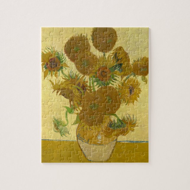 Vincent Van Gogh 15 Sunflowers Painting Jigsaw Puzzle (Vertical)
