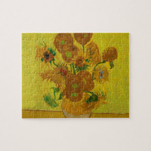 Vincent Van Gogh 15 Sunflowers Painting Jigsaw Puzzle
