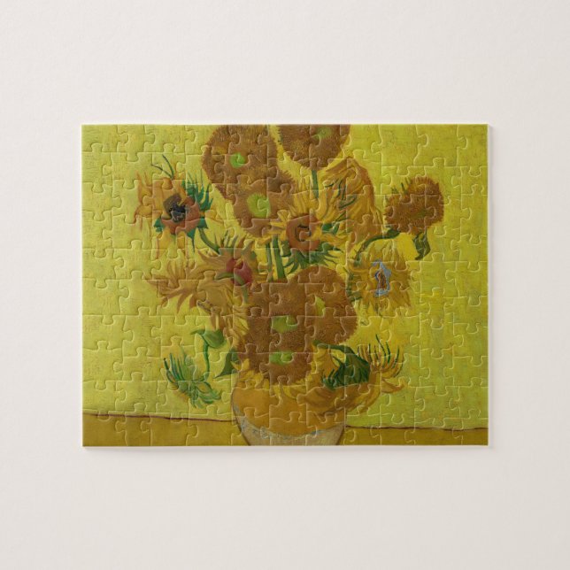 Vincent Van Gogh 15 Sunflowers Painting Jigsaw Puzzle (Horizontal)