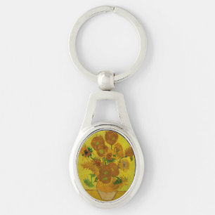 Vincent Van Gogh 15 Sunflowers Painting Key Ring