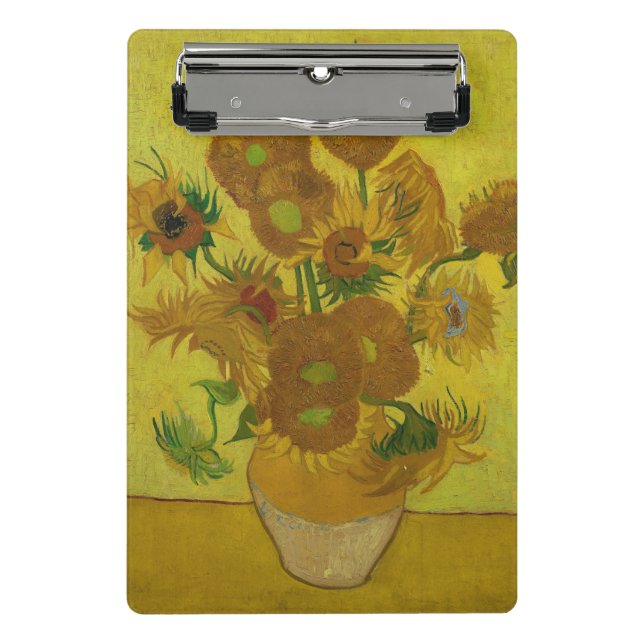 Vincent Van Gogh 15 Sunflowers Painting Mini Clipboard (Front)