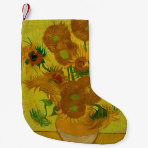 Vincent Van Gogh 15 Sunflowers Painting Small Christmas Stocking