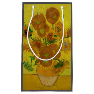Vincent Van Gogh 15 Sunflowers Painting Small Gift Bag