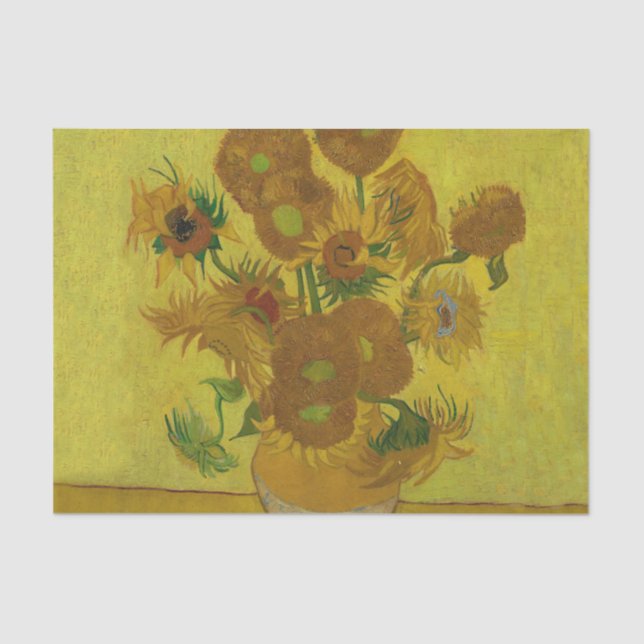 Vincent Van Gogh 15 Sunflowers Painting Tissue Paper (Front)