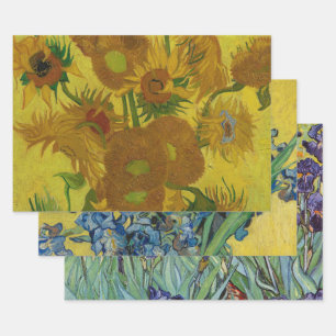 Vincent Van Gogh 15 Sunflowers Painting Wrapping Paper Sheet
