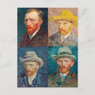 Vincent Van Gogh 1887 Self Portrait Collage Postcard