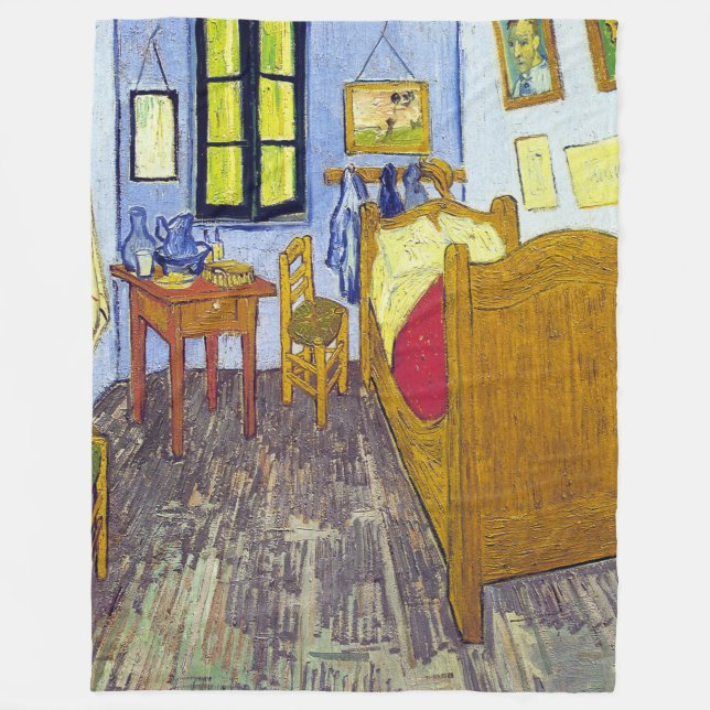 Vincent van Gogh 1888 The Bedroom At Arles Fleece Blanket (Front)