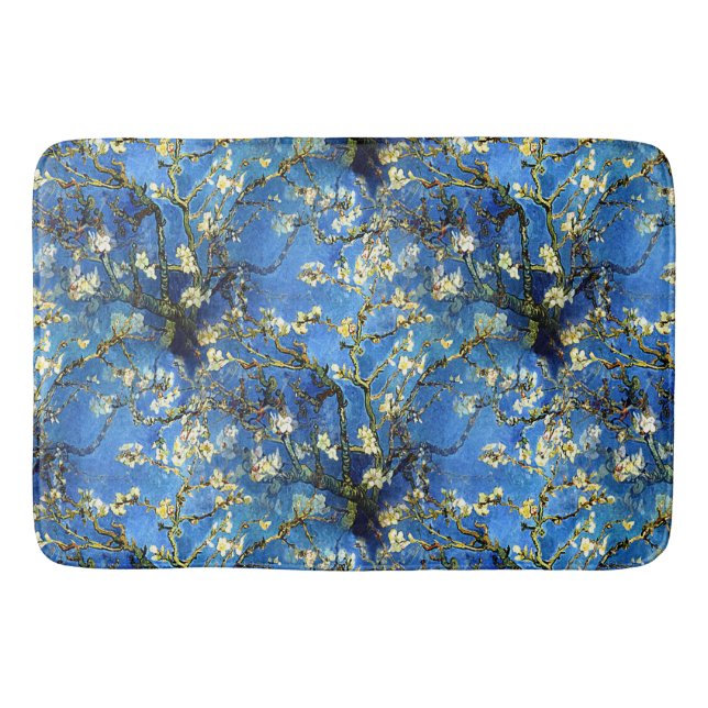 Vincent van Gogh 1890 Almond Blossoms Bath Mat (Front)